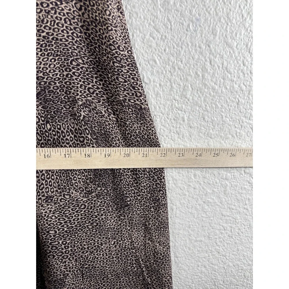 Vintage Lucia Lufkin Broomskirts Dress‎ Womens Medium Brown Leopard Maxi 90s Y2K